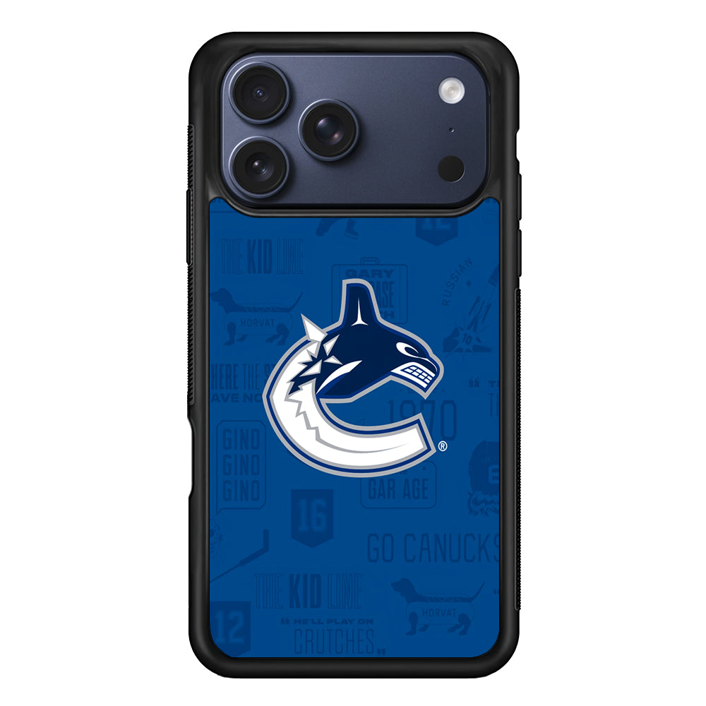 Vancouver Canucks Pattern iPhone 17 Pro Max Case | Slim Protective Cover for iPhone 17 Pro Max