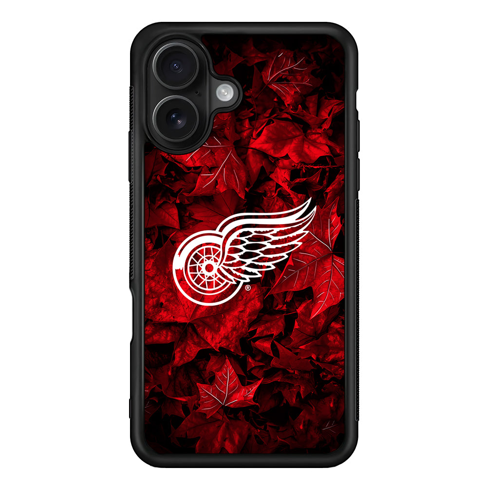 Detroit Red Wings Maple Leaves iPhone 16 Case - Oxvistore
