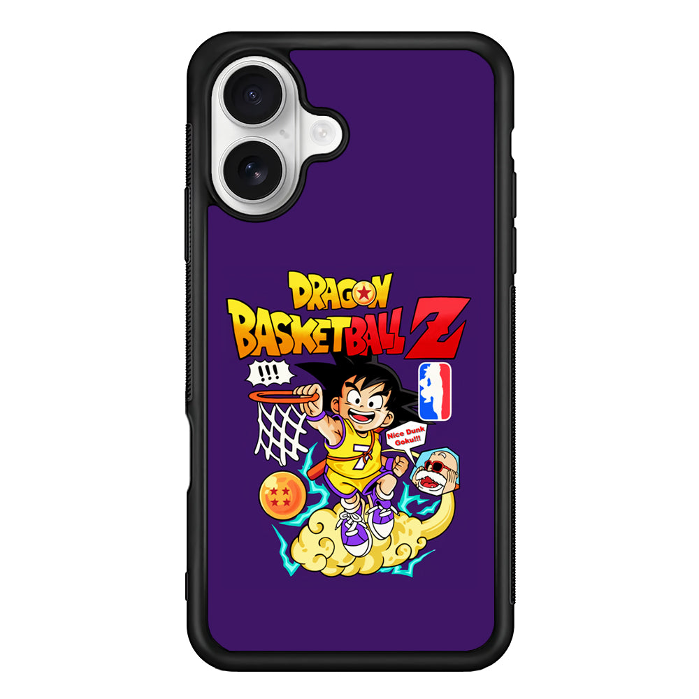 Dragon Ball Goku NBA iPhone 16 Plus Case | Durable Protective Rubber Cover