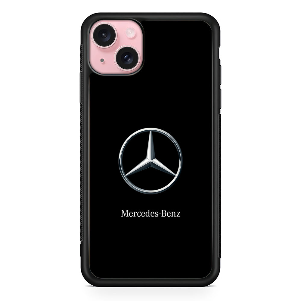 Mercedes-Benz Metallic Silver iPhone 15 Case | Slim Rubber Case for iPhone 15