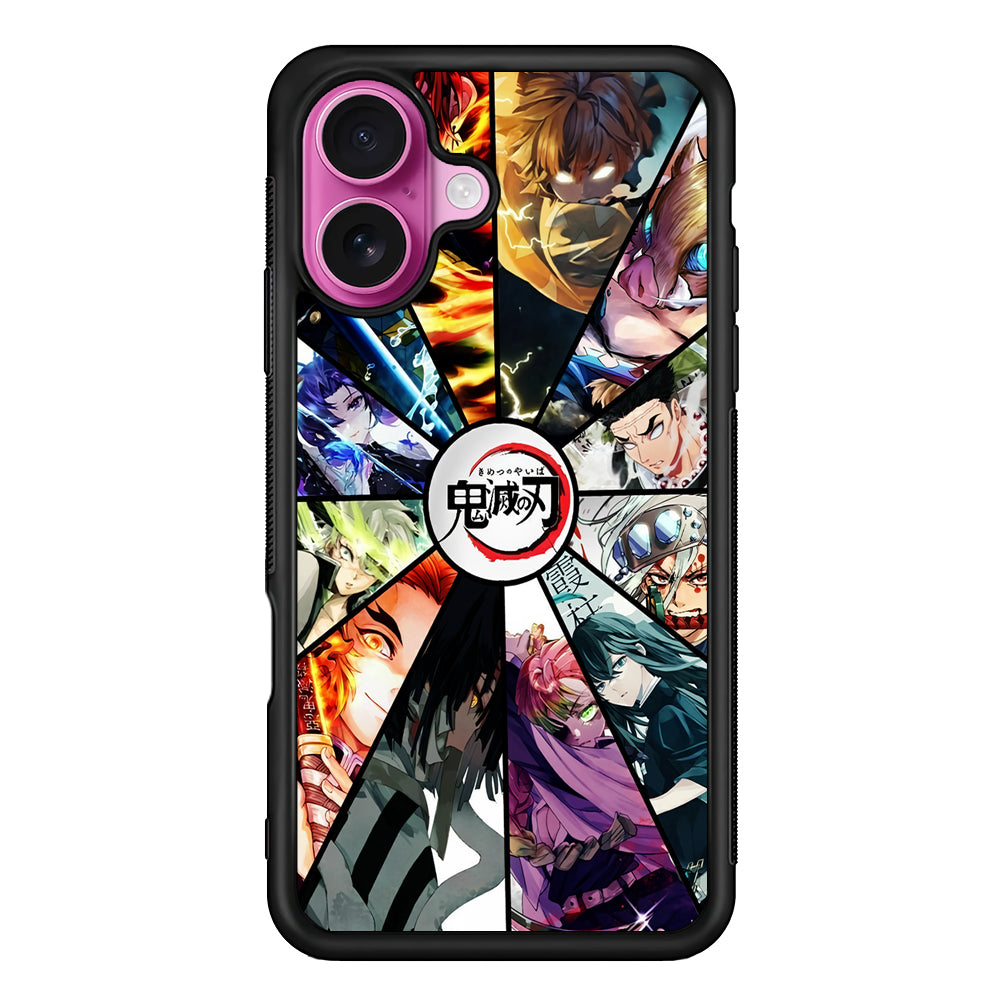 Kimetsu no Yaiba Collage iPhone 17 Case | Slim Protective Rubber Phone Cover