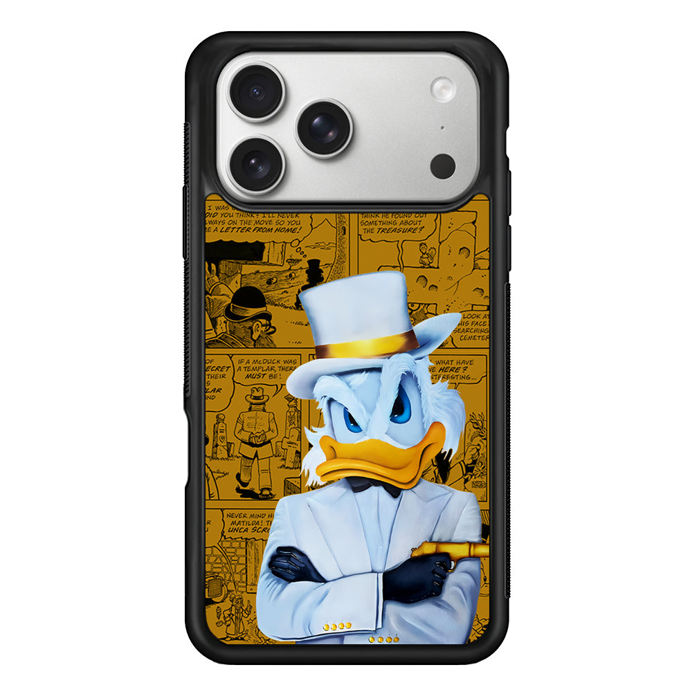 Scrooge McDuck Comic iPhone 17 Pro Case | Slim Rubber Case for iPhone 17 Pro