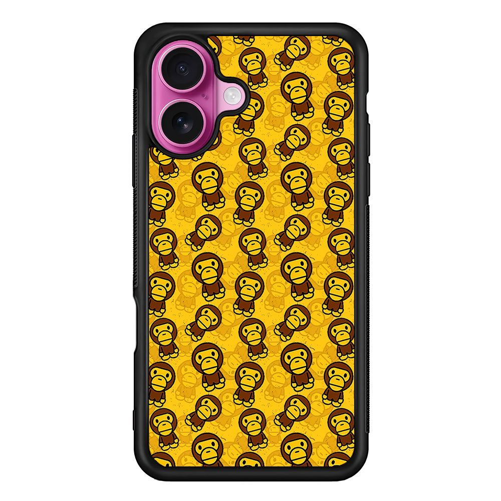 Bape Baby Milo Pattern iPhone 17 Case | Slim Rubber Case for iPhone 17