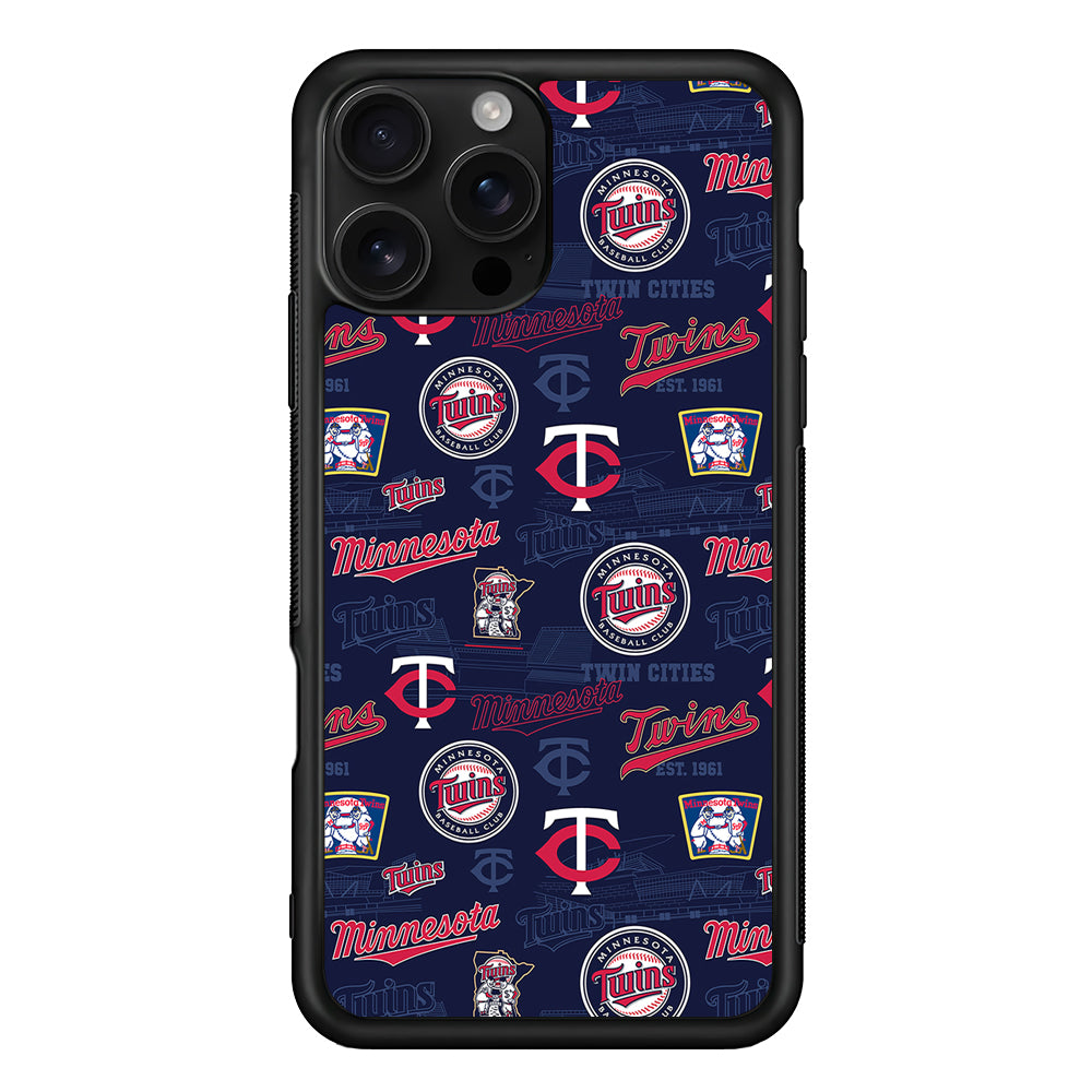 Minnesota Twins Pattern iPhone 16 Pro Case | Durable Protective Case for iPhone 16 Pro