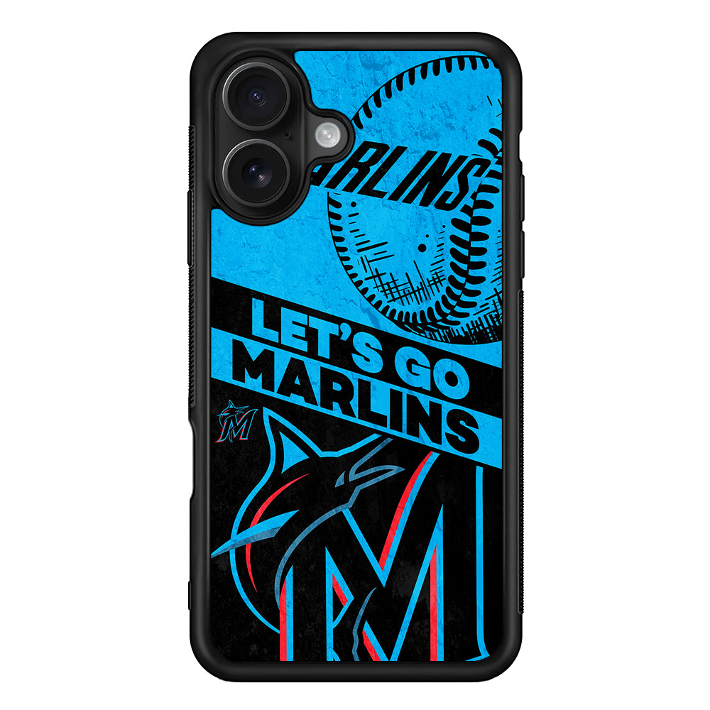 Miami Marlins Let's Go iPhone 16 Case - Oxvistore