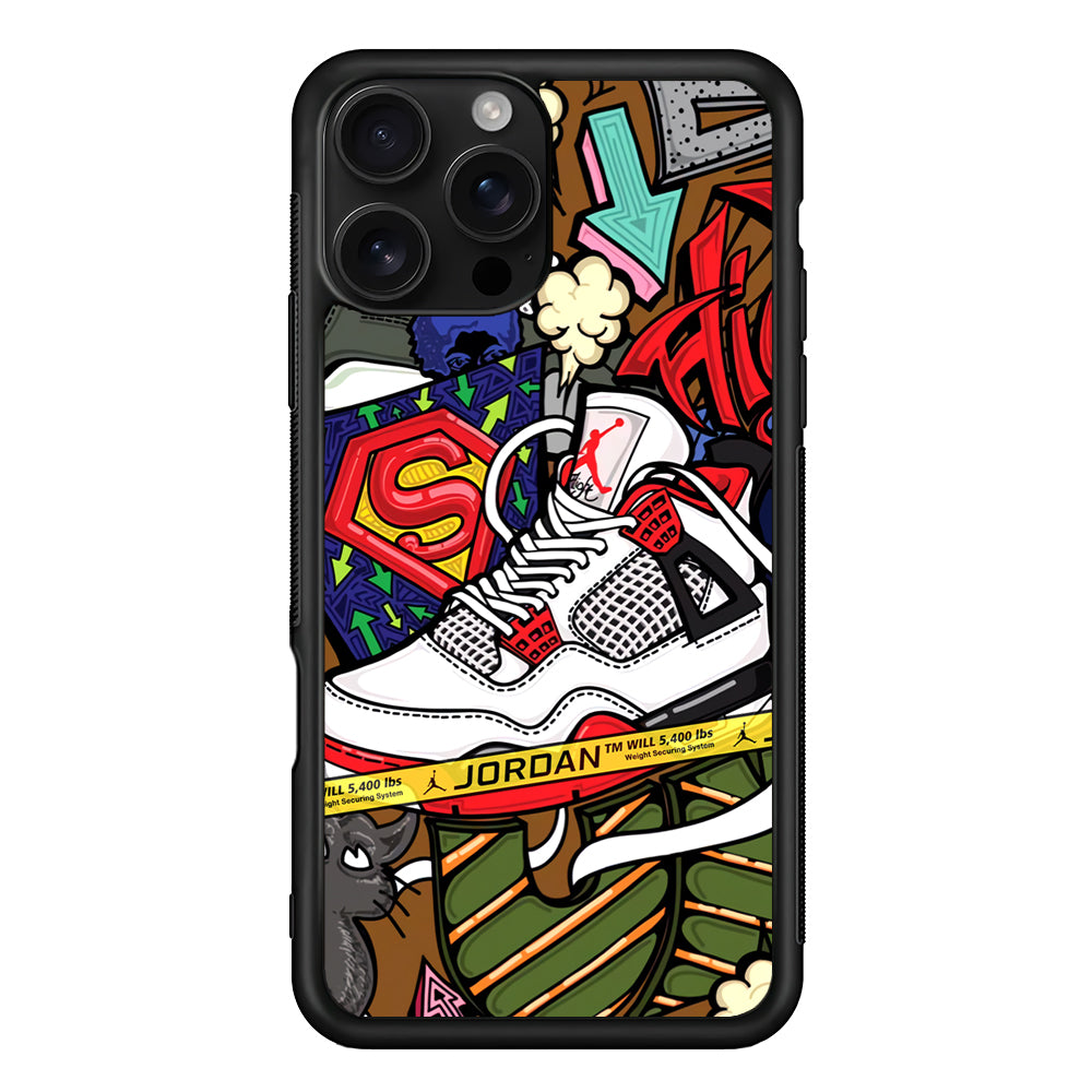 Air Jordan Doodle Board iPhone 16 Pro Case - Stylish Protective Cover for iPhone 16 Pro