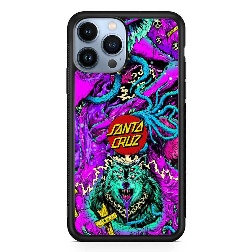 Santa Cruz Skateboard Wolf 2D Rubber Phone Case | Durable Phone Case