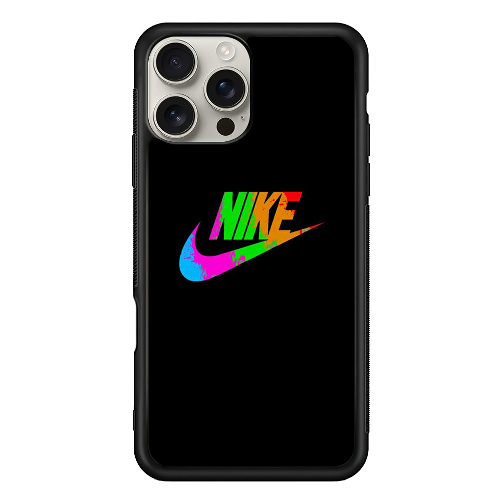 Nike Word Rainbow iPhone 16 Pro Max Case | Durable Everyday Protective Cover
