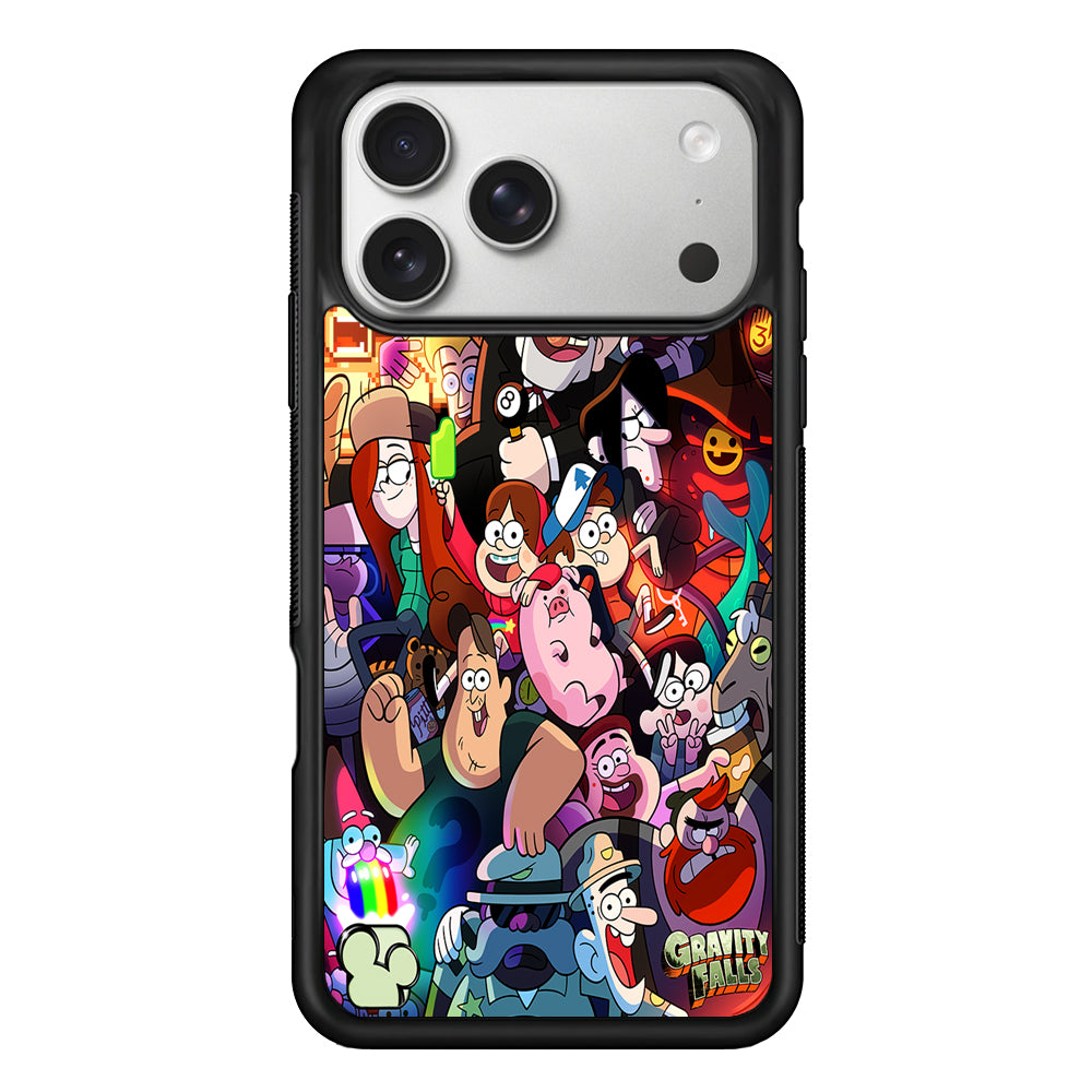Gravity Falls All Character iPhone 17 Pro Case | Slim Rubber Case for iPhone 17 Pro