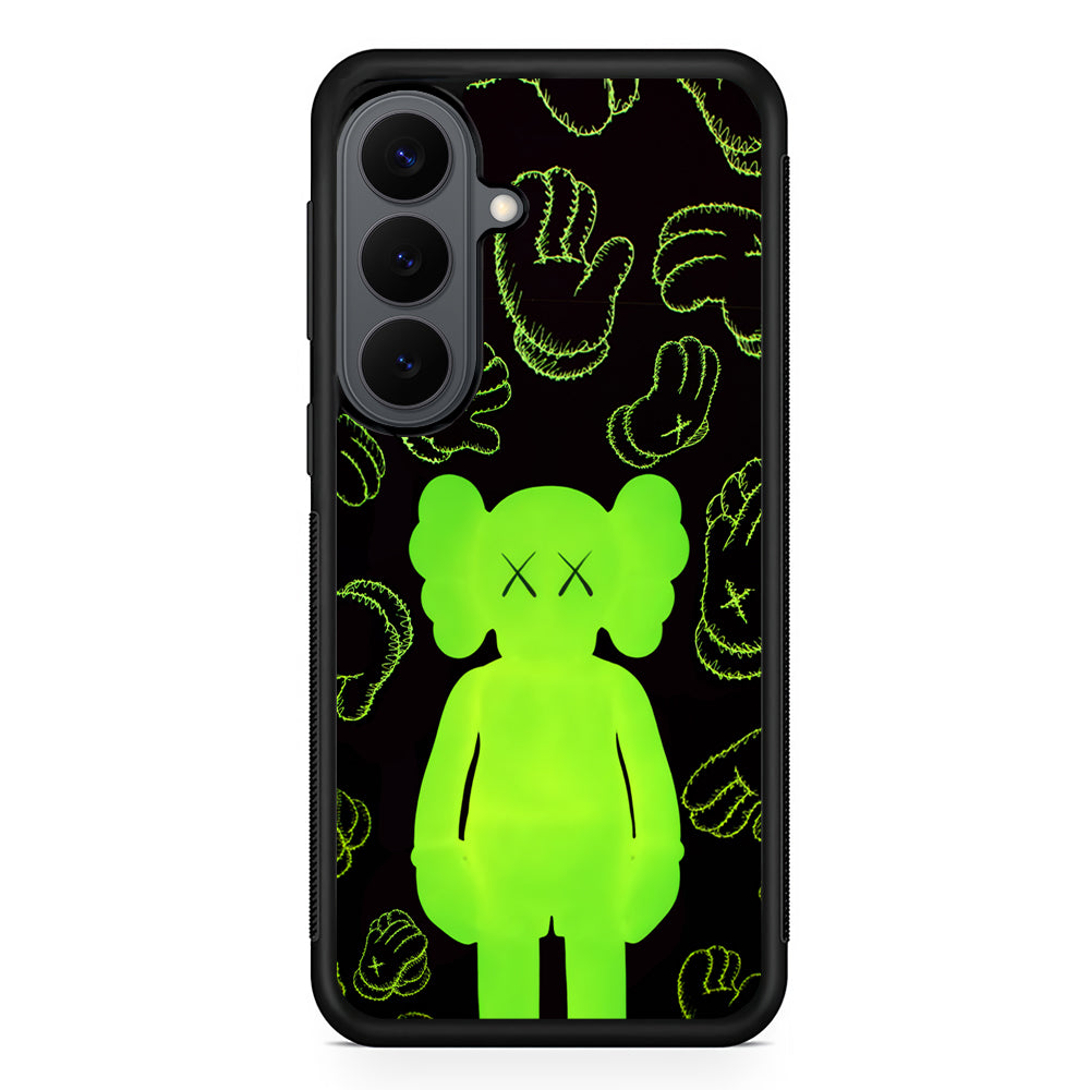 Kaws Doll Glowing Green Samsung Galaxy S26 Plus Case | Slim Rubber Case for Samsung Galaxy S26 Plus