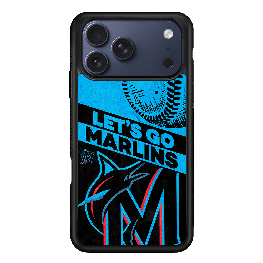 Miami Marlins Let's Go iPhone 17 Pro Max Case | Slim Protective Cover for iPhone 17 Pro Max