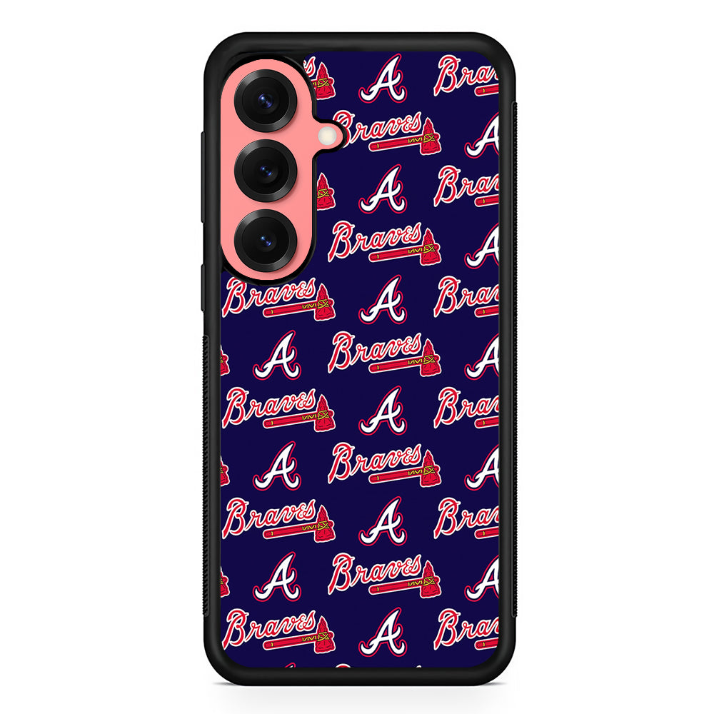Atlanta Braves Pattern Samsung Galaxy S25 Case | Protective Case for Samsung Galaxy S25