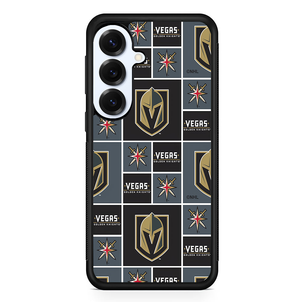 Vegas Golden Knights Pattern Samsung Galaxy S25 Plus Case | Slim Rubber Cover for Samsung Galaxy S25 Plus