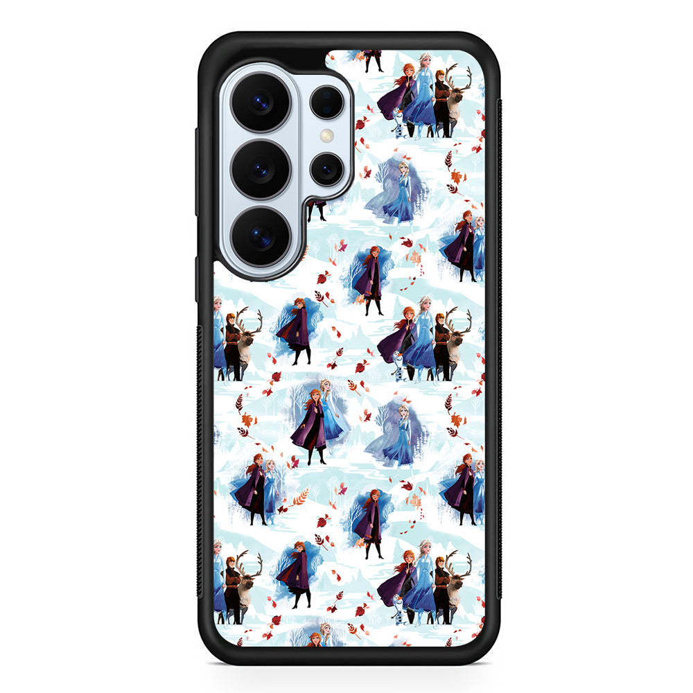 Elsa Anna Frozen Pattern Autumn Samsung Galaxy S26 Ultra Case | Protective Phone Cover