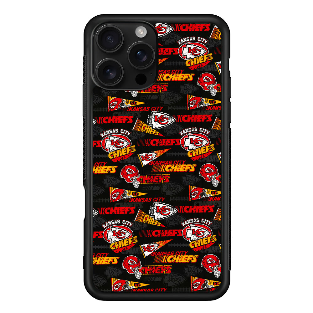 Kansas City Chiefs Patterns iPhone 16 Pro Case | Durable Protective Case for iPhone 16 Pro