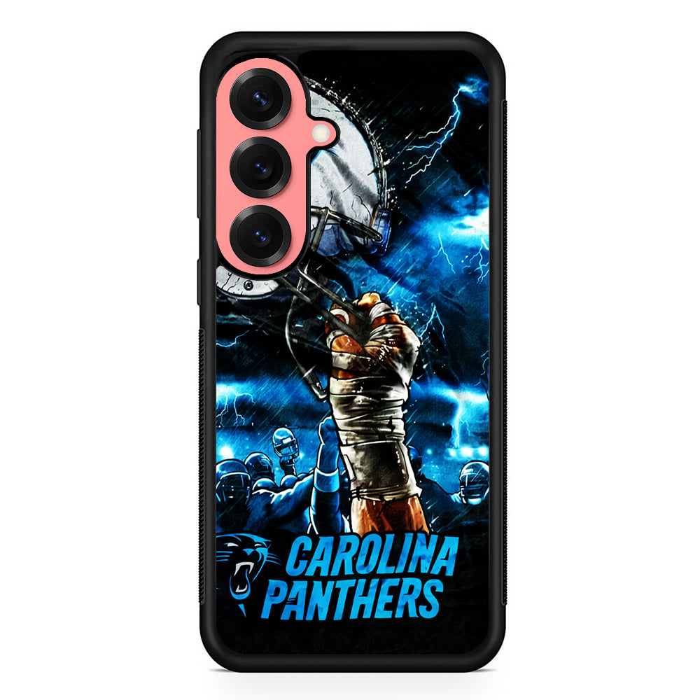 Carolina Panthers Art Samsung Galaxy S25 Case | Protective Case for Samsung Galaxy S25