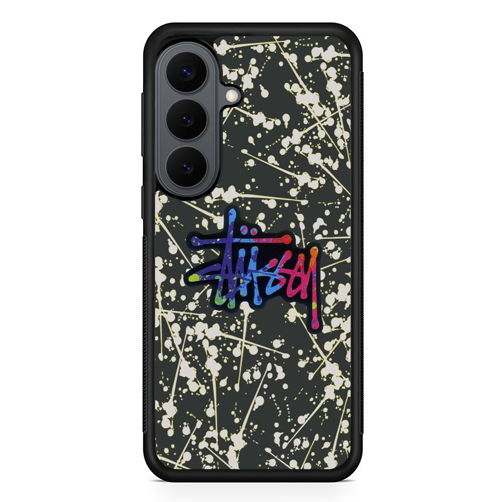 Stussy Splash Grey Samsung Galaxy S26 Plus Case | Slim Rubber Case for Samsung Galaxy S26 Plus