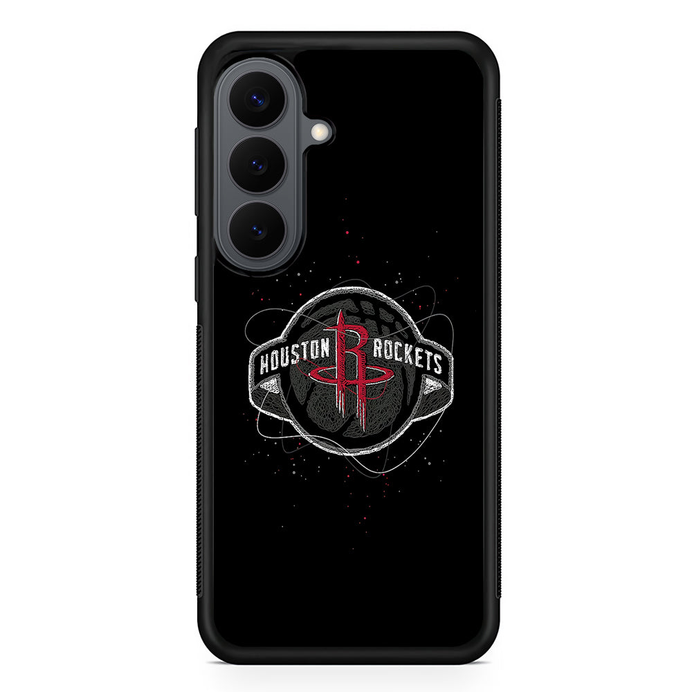 Houston Rockets Abstract Samsung Galaxy S26 Plus Case | Slim Rubber Case for Samsung Galaxy S26 Plus