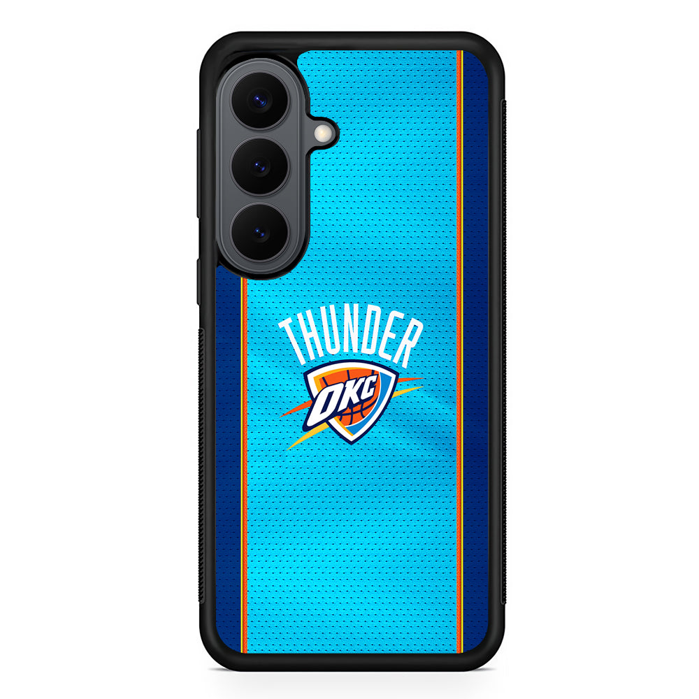 Oklahoma City Thunder Pattern Samsung Galaxy S26 Plus Case | Slim Rubber Case for Samsung Galaxy S26 Plus