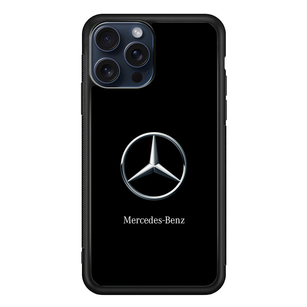 Mercedes-Benz Metallic Silver iPhone 15 Pro Max Case | Slim Rubber Case for iPhone 15 Pro Max