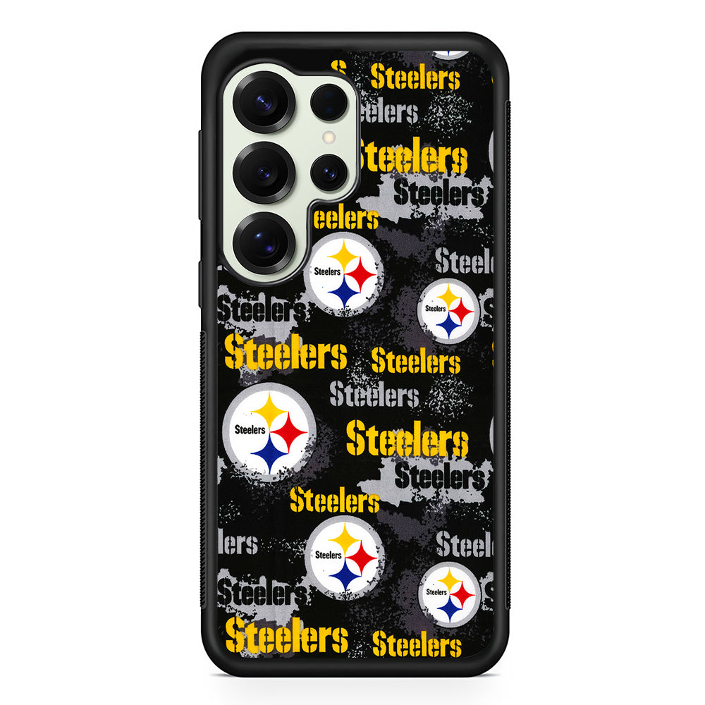 Pittsburgh Steelers Pattern Samsung Galaxy S25 Ultra Case | Durable Rubber Case for Samsung Galaxy S25 Ultra