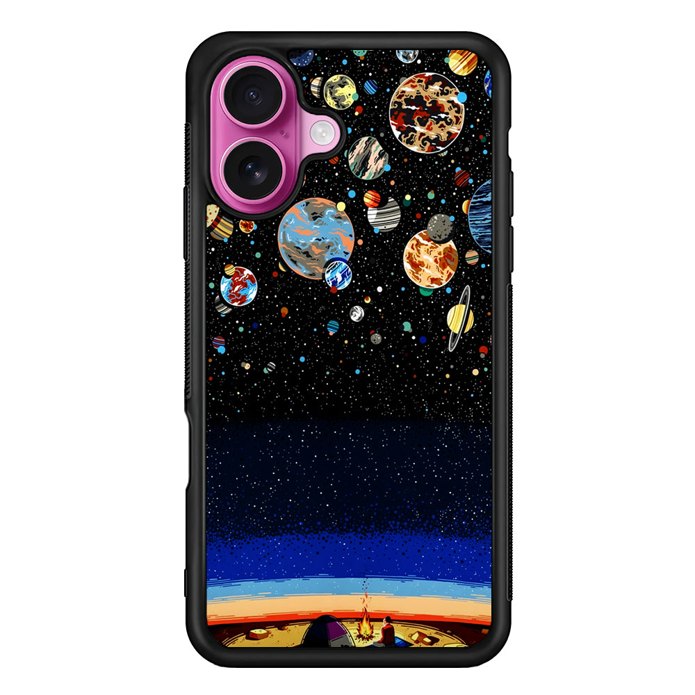 Star Night Camping iPhone 17 Case | Slim Protective Rubber Phone Cover