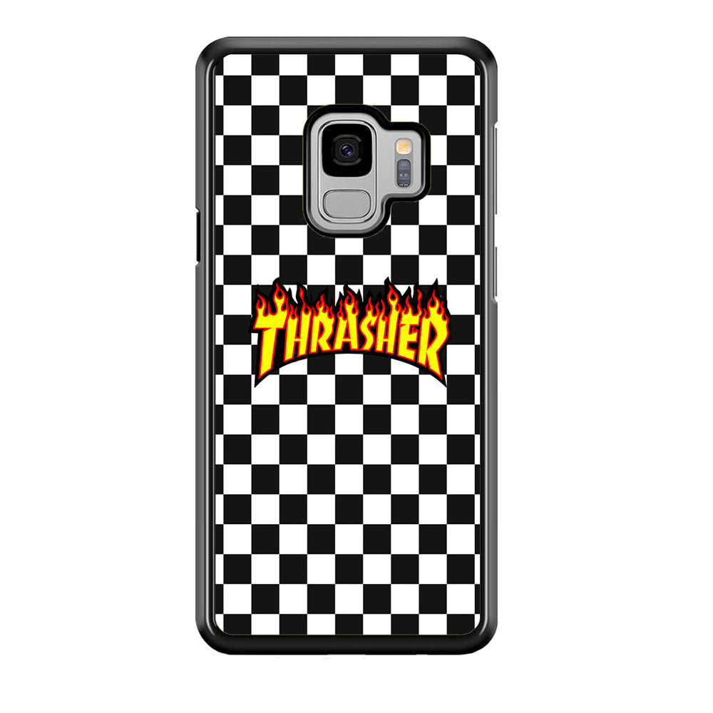 Thrasher Chess Pattern Samsung Galaxy S9 Case | Slim Rubber Case for Samsung Galaxy S9