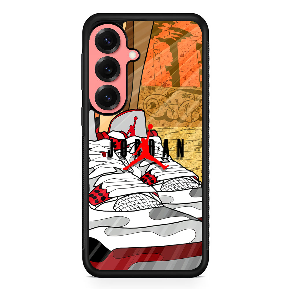 Air Jordan The Cartoon Shoes Samsung Galaxy S25 Case | Slim Protective Cover for Samsung Galaxy S25