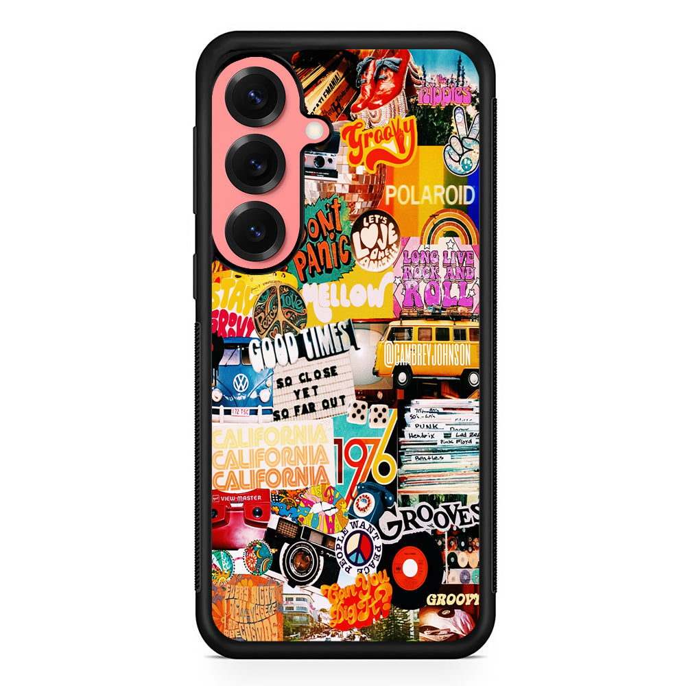 Retro Aesthetic 70s Collage Samsung Galaxy S25 Case | Protective Case for Samsung Galaxy S25
