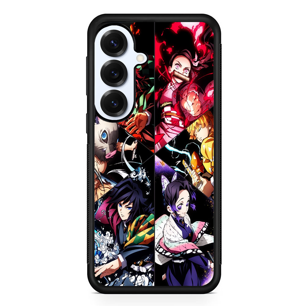 Demon Slayer Anime Characters Samsung Galaxy S25 Plus Case | Slim Rubber Cover for Samsung Galaxy S25 Plus