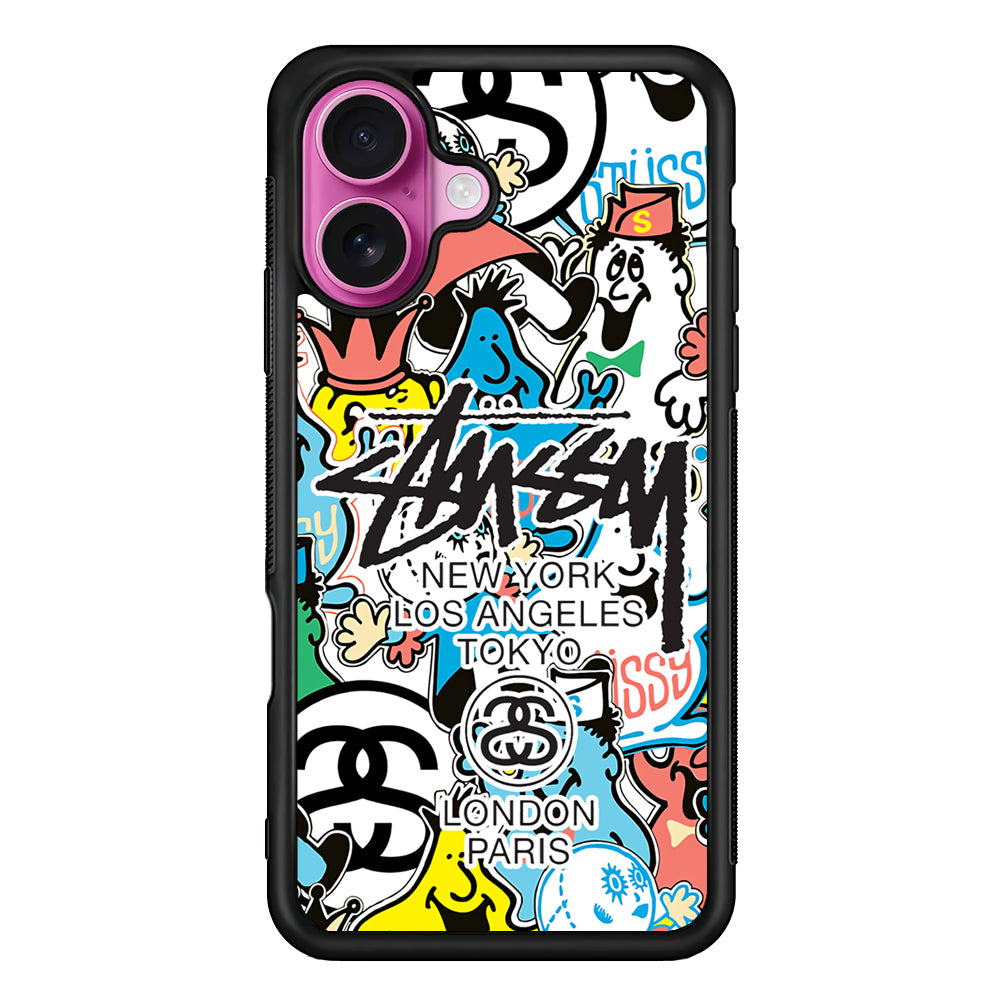 Stussy Doodle Doll iPhone 17 Case | Slim Rubber Case for iPhone 17