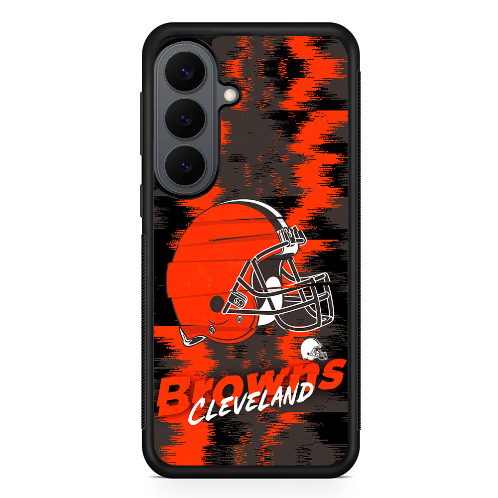 Cleveland Browns Abstract Color Samsung Galaxy S26 Plus Case | Slim Rubber Case for Samsung Galaxy S26 Plus