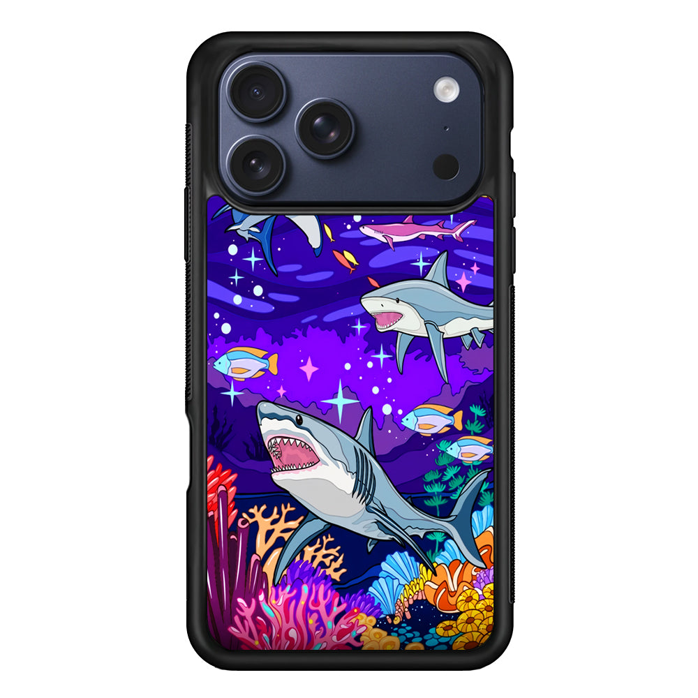 Shark Fish Cartoon iPhone 17 Pro Max Case | Slim Protective Cover for iPhone 17 Pro Max