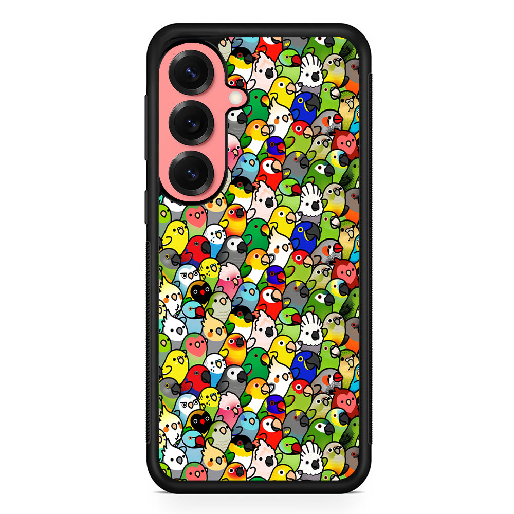 Kawaii Birds Pattern Samsung Galaxy S25 Case | Protective Case for Samsung Galaxy S25