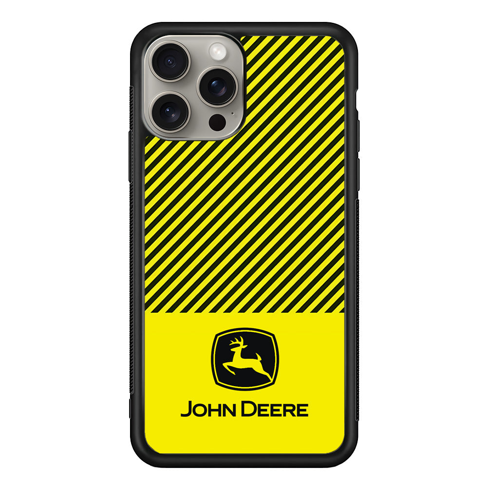 John Deere Black Patern iPhone 15 Pro Case | Slim Rubber Case for iPhone 15 Pro