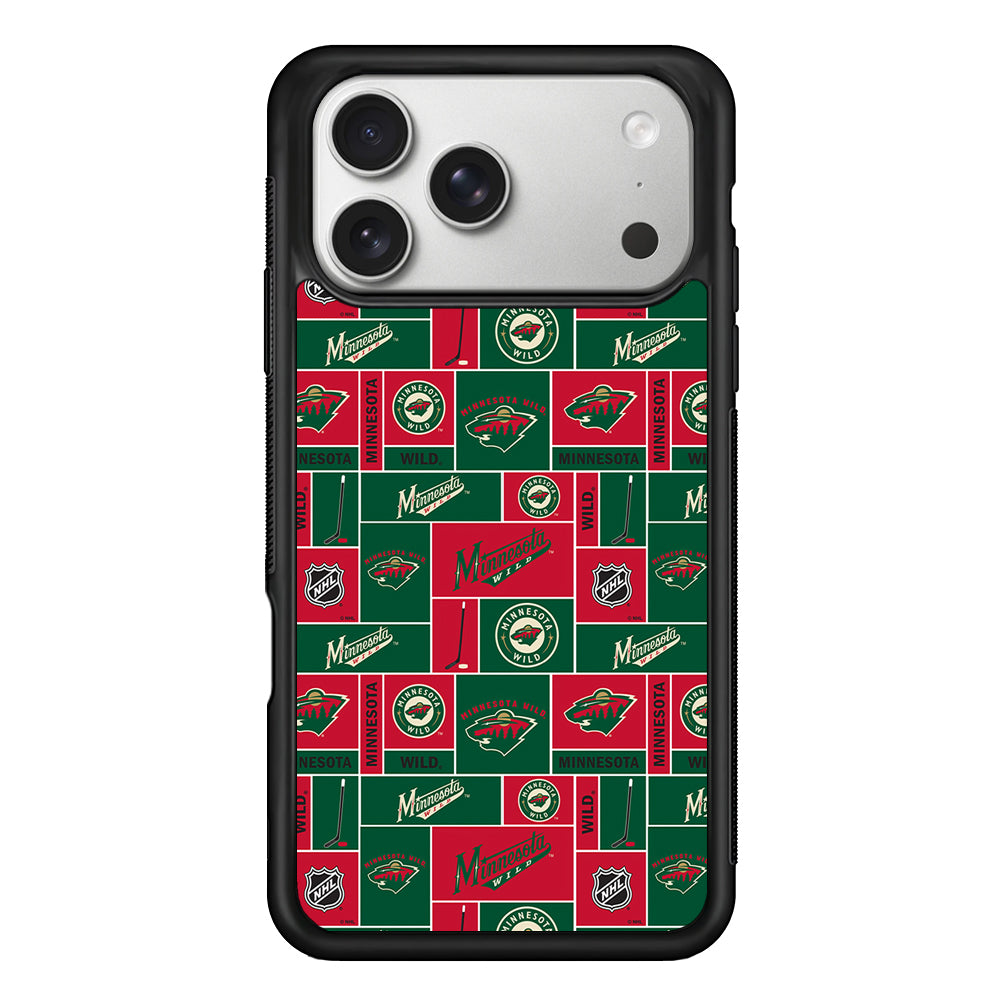 Minnesota Wild Pattern iPhone 17 Pro Case | Slim Rubber Case for iPhone 17 Pro