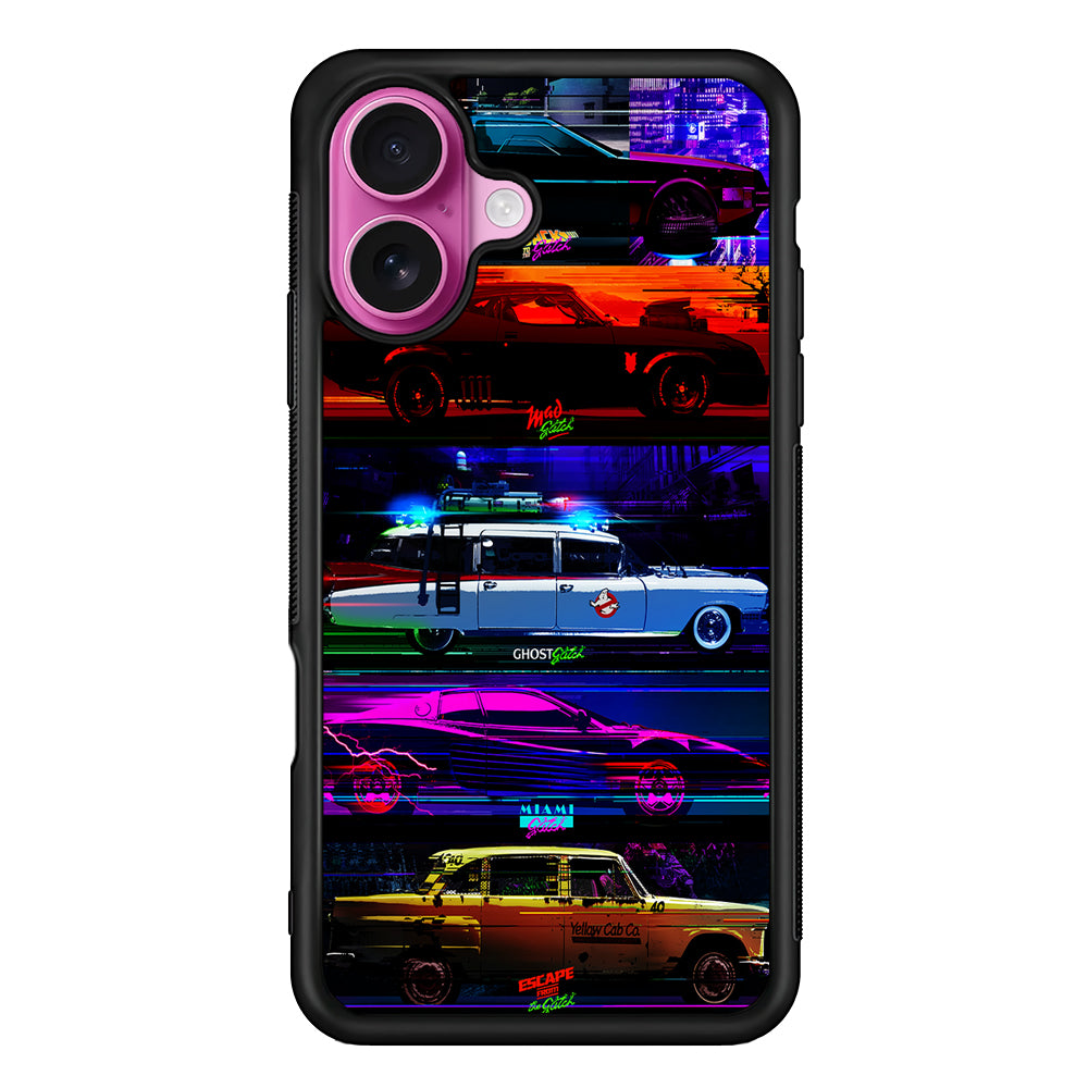 Muscle Car Vintage Retrowave iPhone 17 Case | Slim Protective Rubber Phone Cover