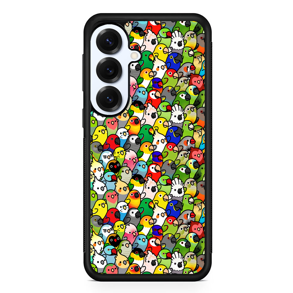 Kawaii Birds Pattern Samsung Galaxy S25 Plus Case | Slim Rubber Cover for Samsung Galaxy S25 Plus