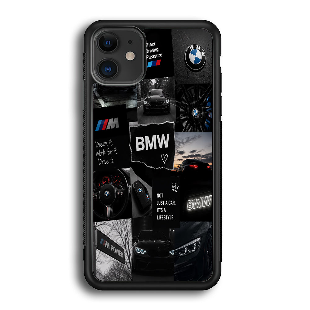 BMW M4 Cinematic Collage iPhone 12 Case | Slim Rubber Case for iPhone 12