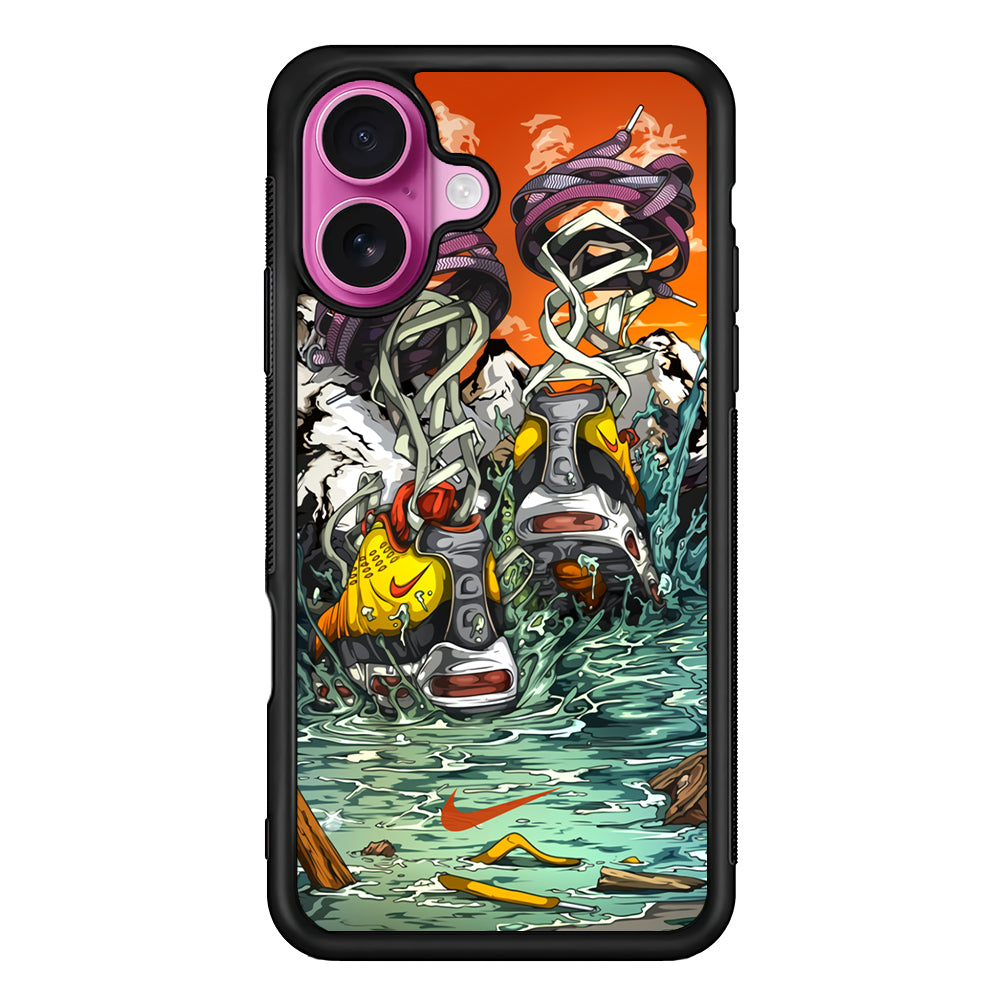 Nike Form of Art Noise iPhone 17 Case - Slim Rubber Case for iPhone 17