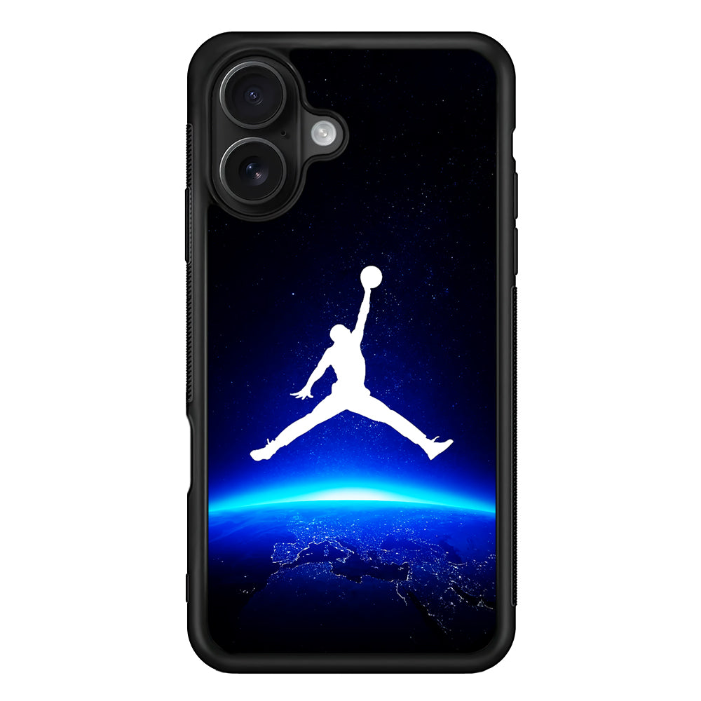 Air Jordan Logo Above Earth iPhone 16 Case - Oxvistore