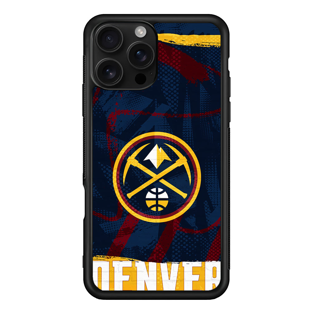 Denver Nuggets Pattern iPhone 16 Pro Case | Durable Protective Case for iPhone 16 Pro