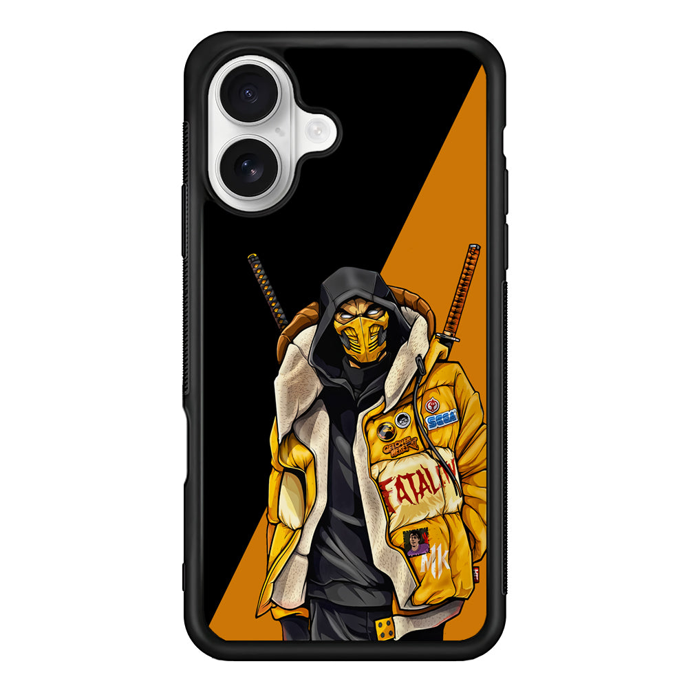Scorpion Hypebeast Mortal Kombat iPhone 16 Plus Case | Durable Protective Rubber Cover