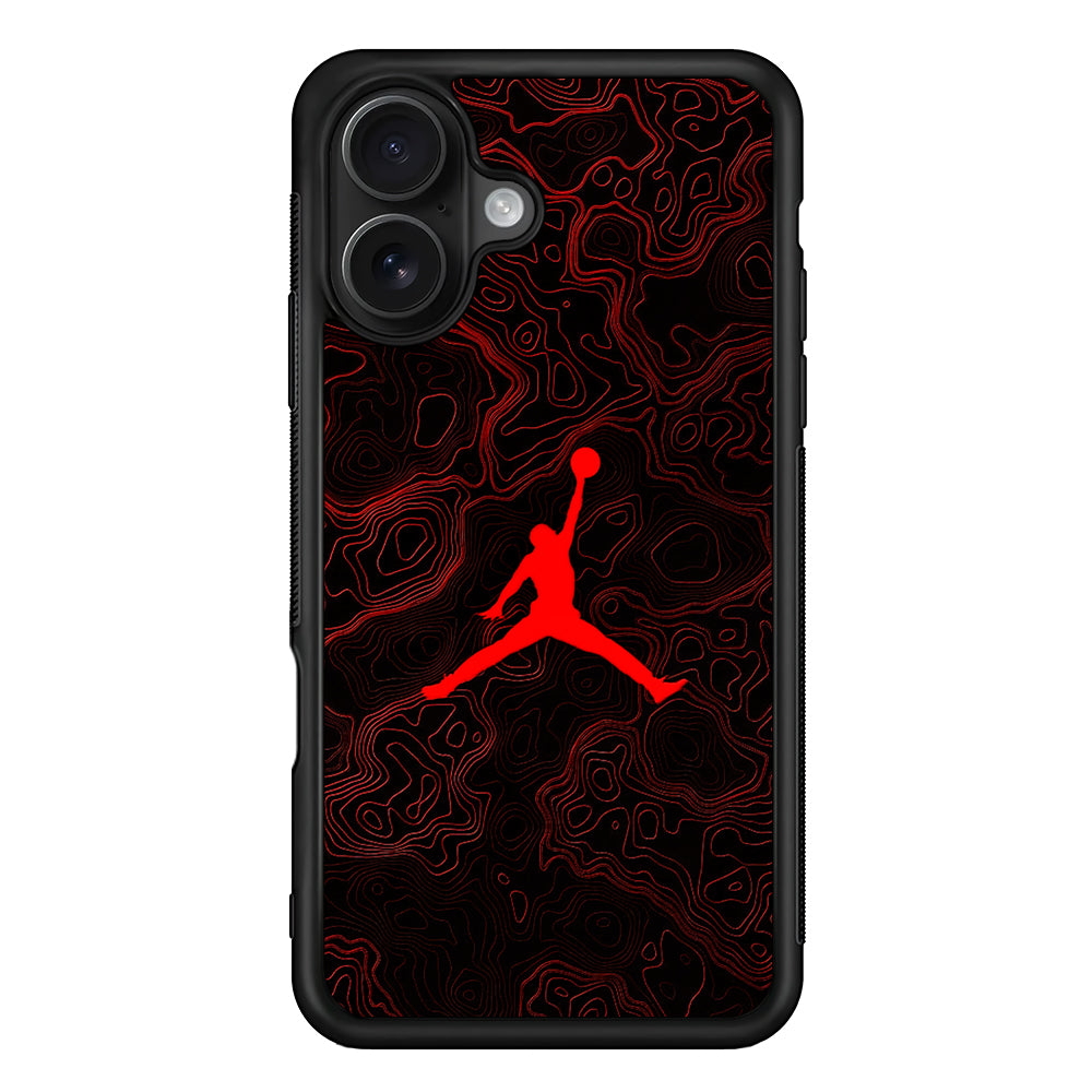 Air Jordan Logo Abstract Line iPhone 16 Case - Oxvistore