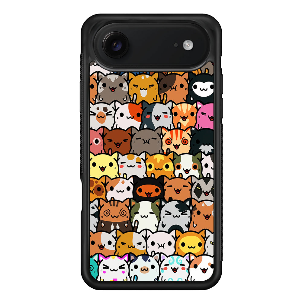 Kawaii Cute Cats Lovers Pattern iPhone 17 Air Case | Protective Case for iPhone 17 Air