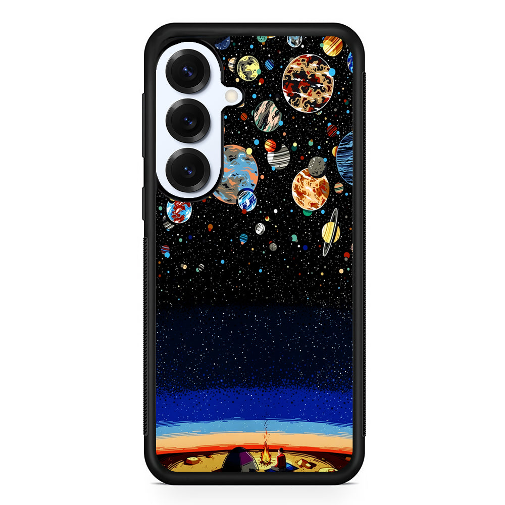 Star Night Camping Samsung Galaxy S25 Plus Case | Slim Rubber Cover for Samsung Galaxy S25 Plus