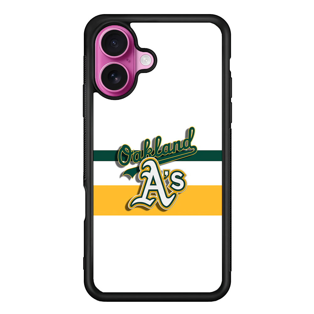 Oakland Athletics Logo iPhone 17 Case | Slim Protective Rubber Phone Cover