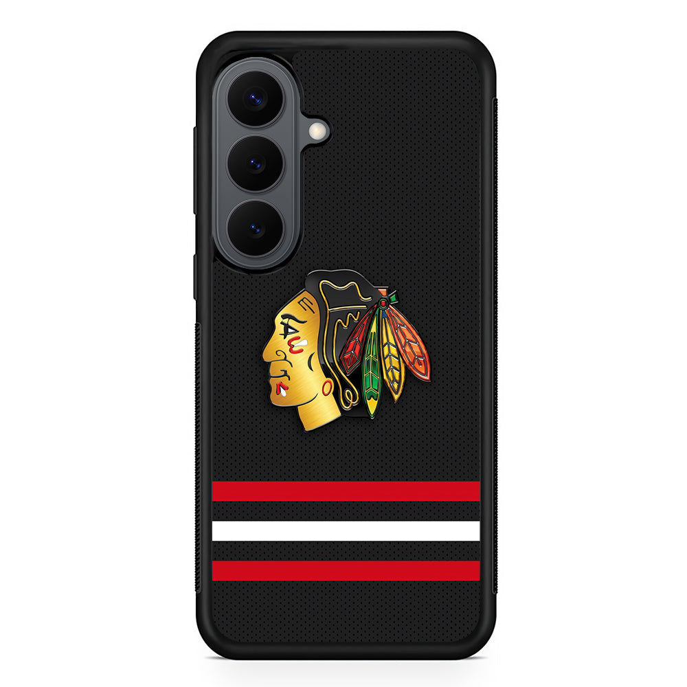 Chicago Blackhawks Pattern Samsung Galaxy S26 Plus Case | Slim Rubber Case for Samsung Galaxy S26 Plus
