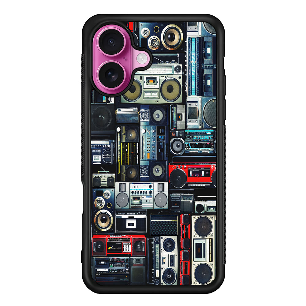 Hip Hop Cassette Tape Radio iPhone 17 Case | Slim Protective Rubber Phone Cover
