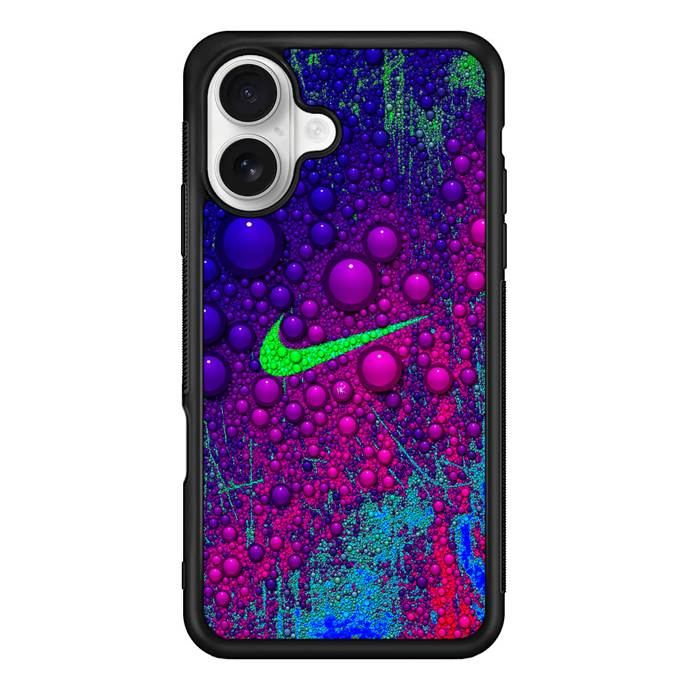 Nike Logo Color Bubbles Art iPhone 16 Plus Case – Slim Fit Protective Phone Case